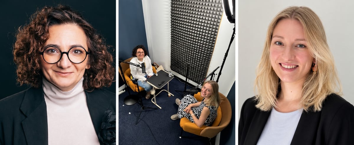 Anna Marton, der Podcastraum und Lisa Pointner